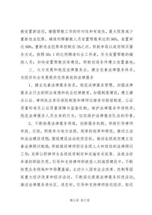 市委机关司法行政工作计划范文.docx