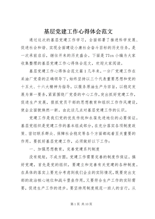 基层党建工作心得体会范文.docx