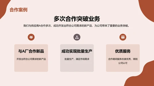 红色商务现代供应链合作计划商业计划书PPT模板