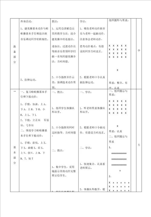 啦啦操教案1