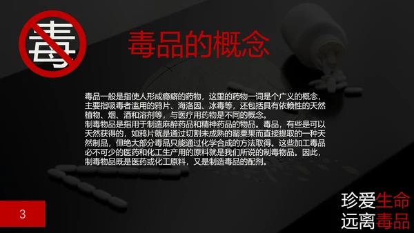 珍爱生命禁毒无毒PPT