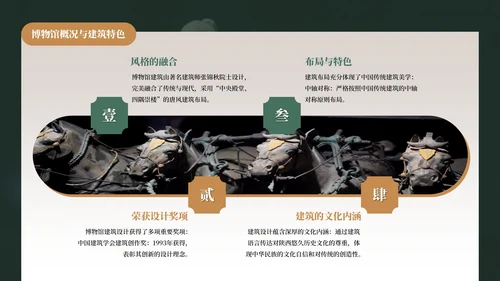 绿色中国风陕西博物馆介绍PPT模板