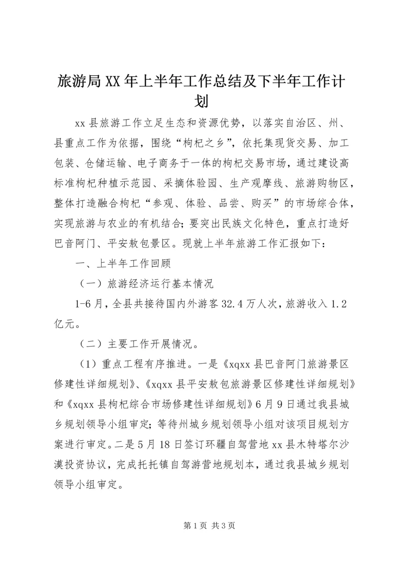旅游局XX年上半年工作总结及下半年工作计划.docx