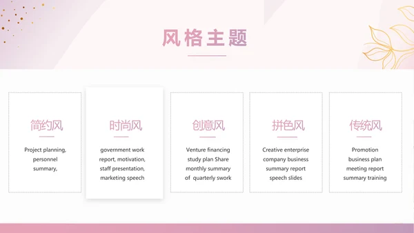 粉色公司产品介绍宣传图片展示PPT动态模板