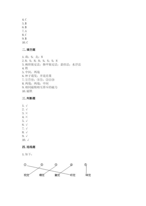 教科版二年级下册科学期末测试卷带答案（培优a卷）.docx