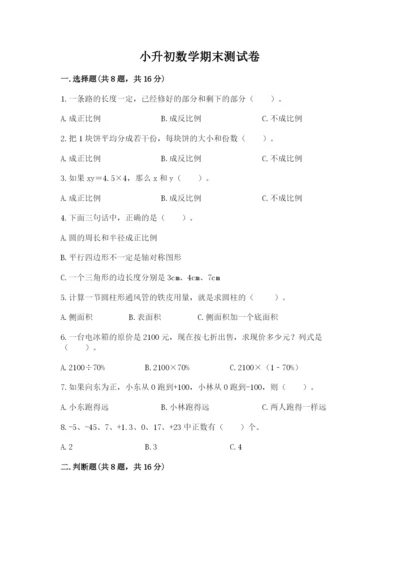 小升初数学期末测试卷【名师推荐】.docx