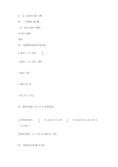 人教版小升初数学模拟试卷【有一套】.docx