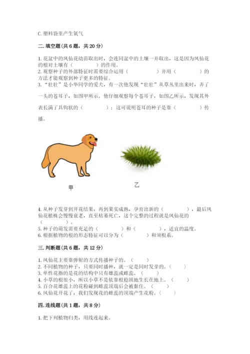 教科版四年级下册科学第一单元《植物的生长变化》测试卷【a卷】.docx