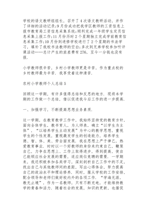 农村小学教师个人总结5篇.docx