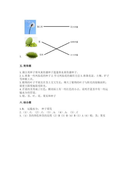 教科版科学四年级下册第一单元《植物的生长变化》测试卷精品（基础题）.docx