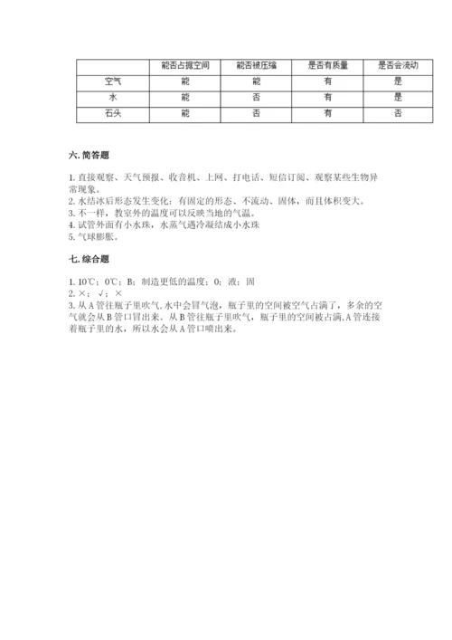 教科版三年级上册科学期末测试卷标准卷.docx