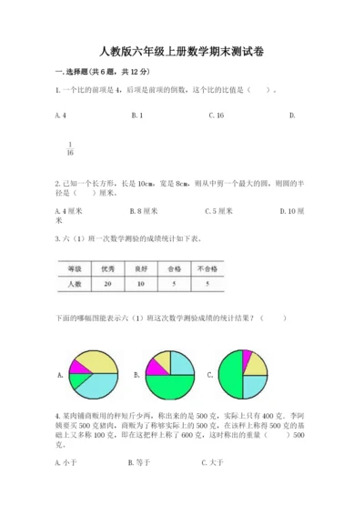 人教版六年级上册数学期末测试卷精品【b卷】.docx