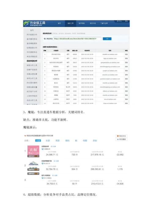 淘宝天猫必备的数据分析工具(完整版)实用资料.docx