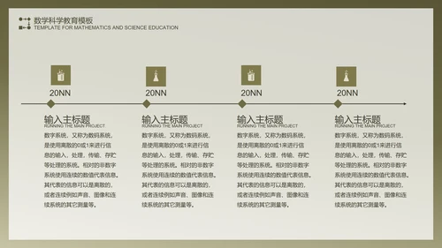 绿色复古数学科学教育PPT模板