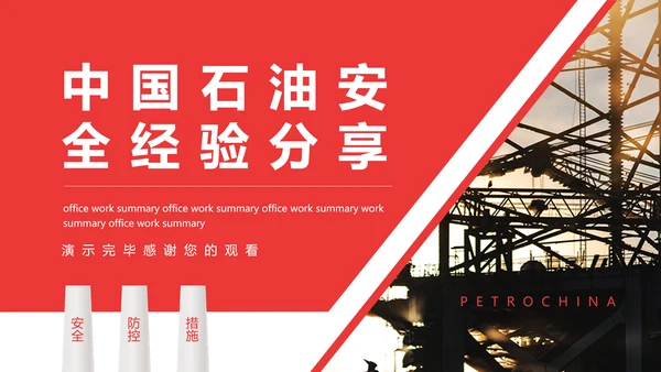 中国石油安全经验分享动态PPT模板