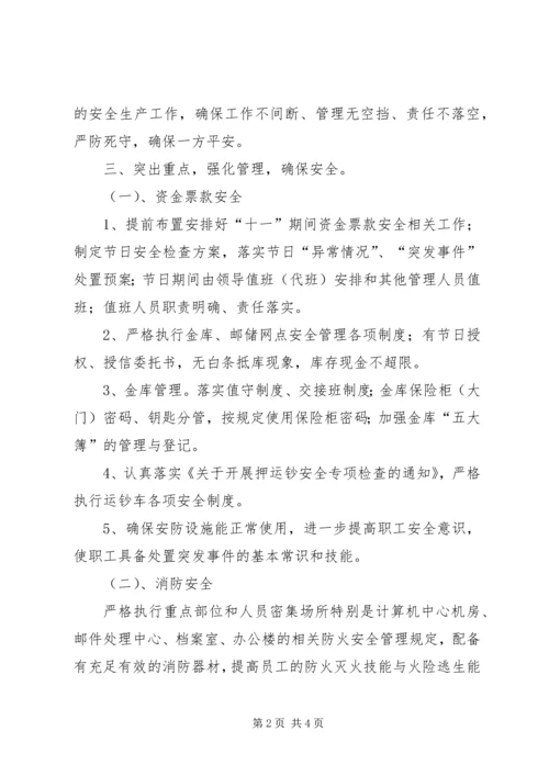 县邮政局关于全面开展安全生产检查的情况报告.docx