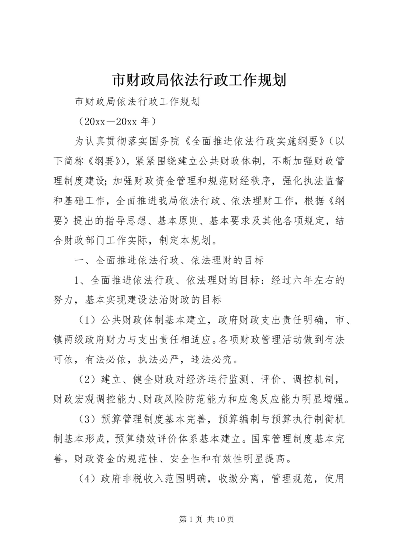 市财政局依法行政工作规划 (5).docx