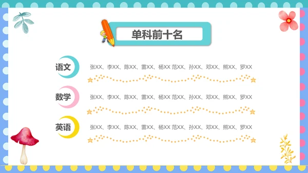 幼儿园小学寒暑假期末家长会PPT模板