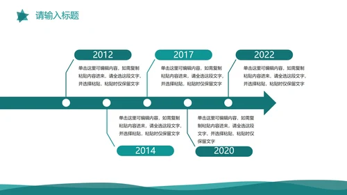 墨绿简约几何通用企业发展大事记历程时间轴PPT模板