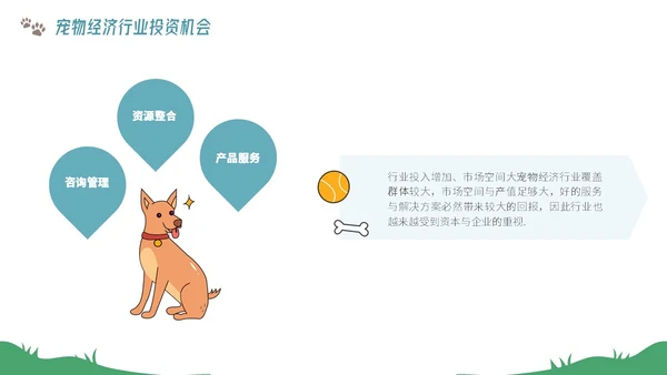 插画风宠物经济行业前景分析报告PPT