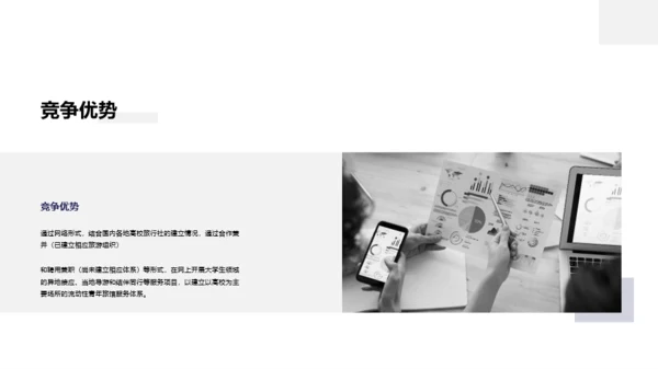 蓝色商务地产商业计划书PPT案例
