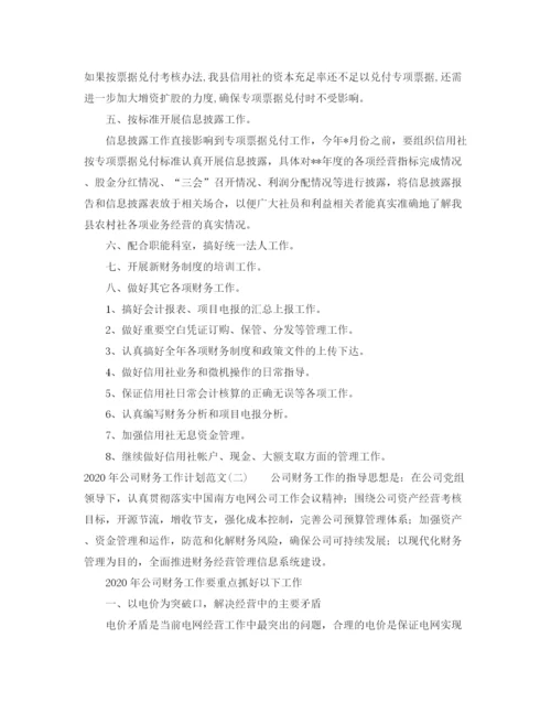 精编之年公司财务工作计划范文.docx