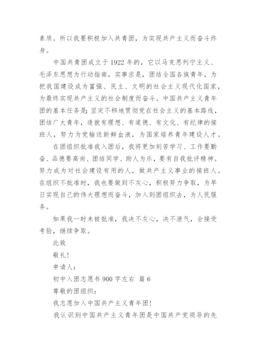 初中入团志愿书900字左右.docx