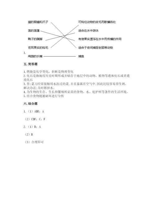 教科版科学六年级下册期末测试卷附下载答案.docx