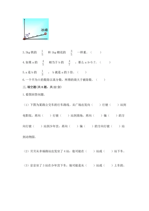 人教版六年级上册数学 期中测试卷及答案【有一套】.docx
