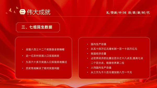 红色大气庆祝国庆74周年我和我的祖国演讲PPT国庆节