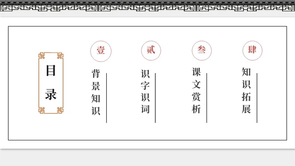灰色简约中国风陋室铭课件七年级语文说课PPT模板语文课件