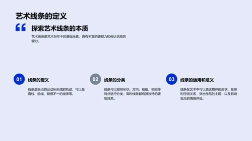 线条美学教学报告PPT模板