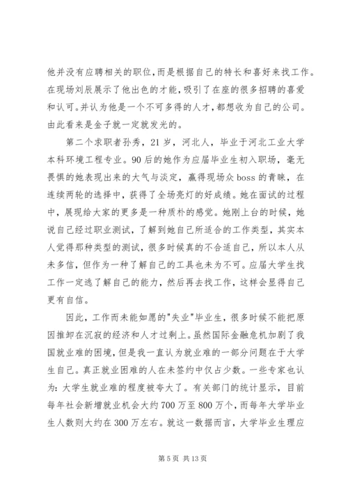 非你莫属张微片段观后感.docx