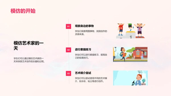 艺术家日常PPT模板