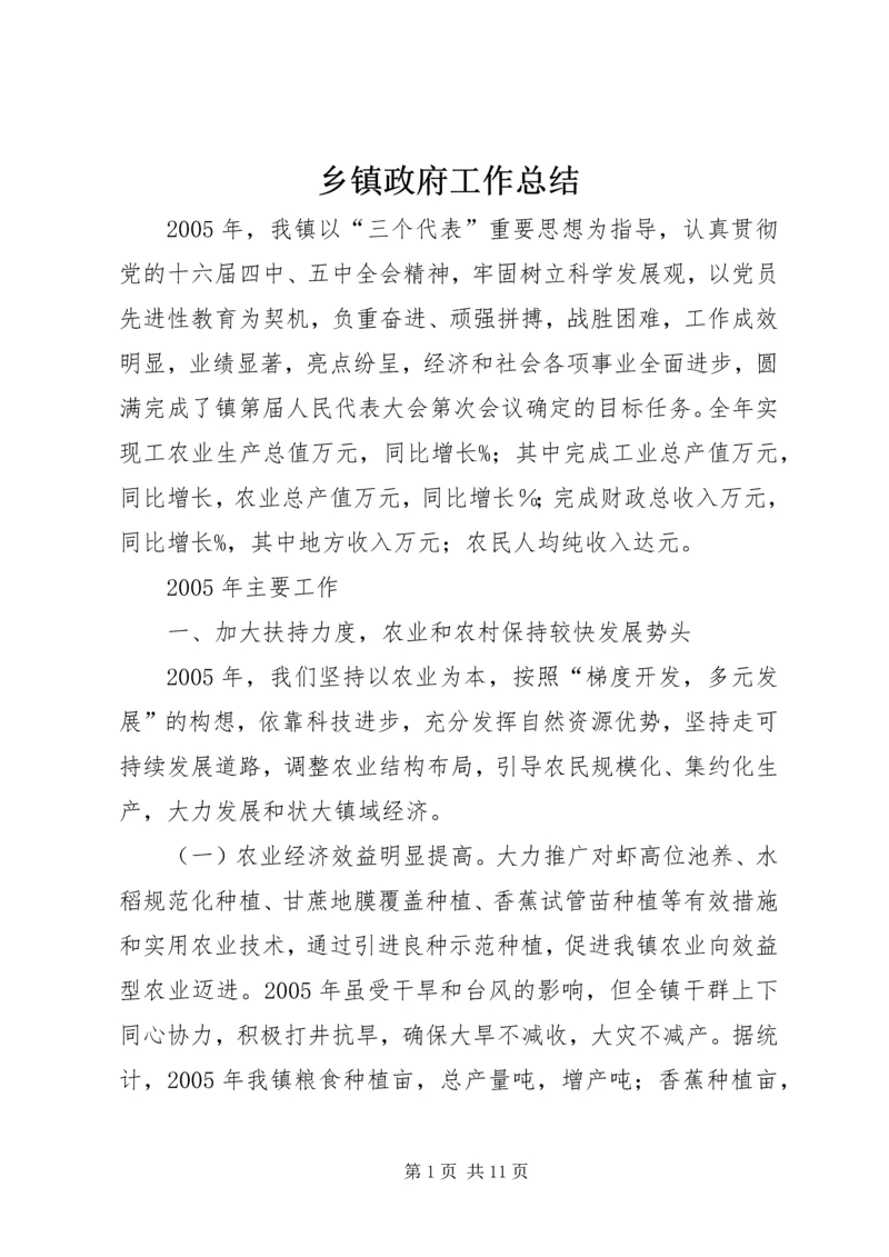 乡镇政府工作总结.docx