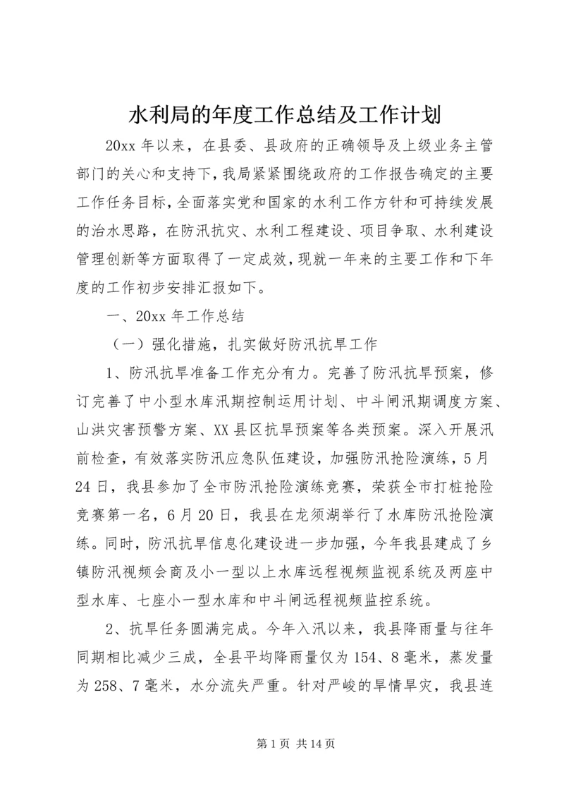 水利局的年度工作总结及工作计划.docx