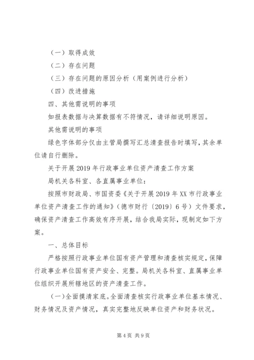 事业单位资产清查工作报告范文最新.docx