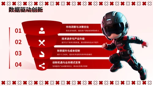 红色3D潮流风产品介绍PPT模板