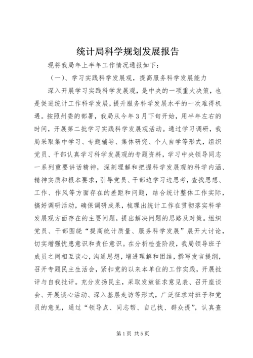 统计局科学规划发展报告.docx