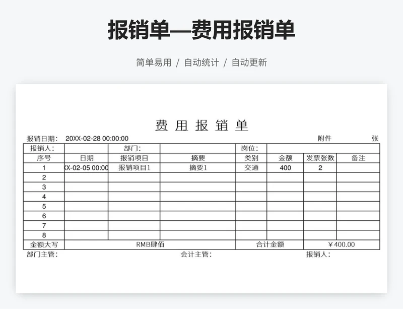 报销单—费用报销单