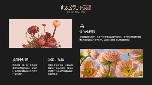 深黑色鎏金渐变水彩通用PPT演示模板