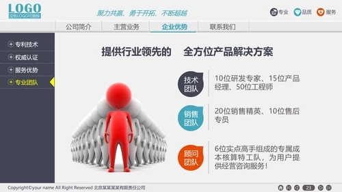 网页式公司介绍产品展示PPT模板