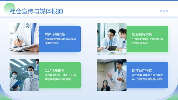 蓝绿色商务风医学院临床教学PPT