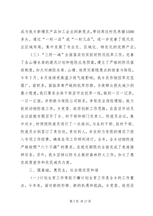 乡镇政府年度基层重点工作总结.docx