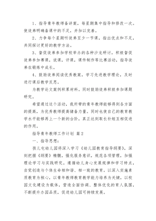 指导青年教师工作计划.docx