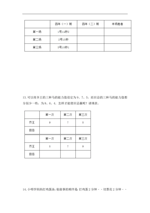 【精品】四年级（上）数学应用题及解析-类型6  优化问题13页.docx