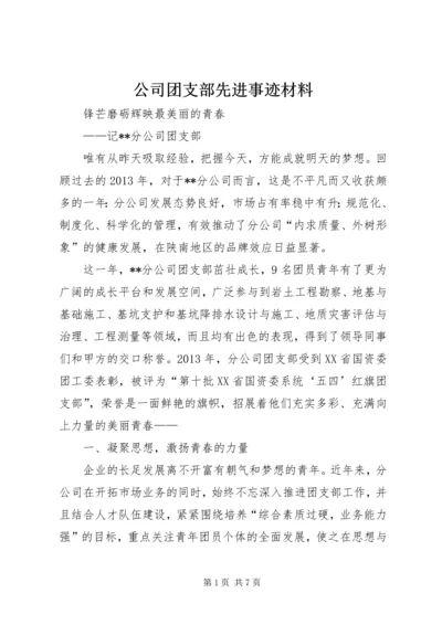 公司团支部先进事迹材料.docx
