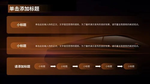 橘色科技风交通汽车行业PPT模板