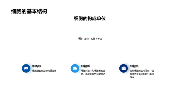 3D风生物医疗教学课件PPT模板