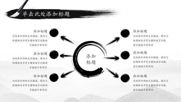 中国水墨传统国学文化PPT模板